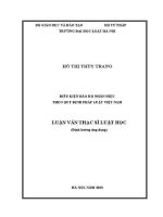 Luận văn thạc sĩ Luật học: Điều kiện bảo hộ nhãn hiệu theo quy định pháp luật Việt Nam