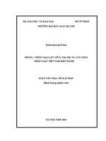 Luận văn thạc sĩ Luật học: Phòng, chống bạo lực giữa cha mẹ và con theo pháp luật Việt Nam hiện hành