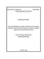 Luận văn thạc sĩ Luật học: Giao kết hợp đồng lao động theo Bộ luật Lao động năm 2019 và thực tiễn thực hiện tại Công ty Cổ phần Kiến trúc Xây dựng Hoàng Bách