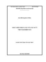 Luận văn thạc sĩ Luật học: Thực hiện pháp luật về luật sư ở Việt Nam hiện nay