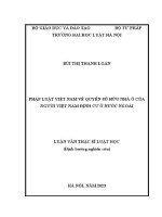 Luận văn thạc sĩ Luật học: Pháp luật Việt Nam về quyền sở hữu nhà ở của người Việt Nam định cư ở nước ngoài