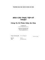 báo cáo thực tập kỹ thuật công ty cổ phần giấy an hòa