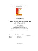 bài tập lớn thiết kế hệ thống cung cấp điện cho nhà máy chế tạo máy kéo