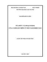 Luận văn thạc sĩ Luật học: Tổ chức và hoạt động của Cảnh sát biển ở Việt Nam hiện nay