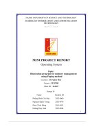 mini project report operating system illustration program for memory management using paging method