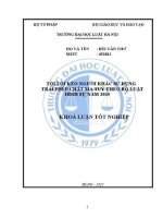 Khoá luận tốt nghiệp: Tội lôi kéo người khác sử dụng trái phép chất ma tuý theo Bộ luật Hình sự năm 2015
