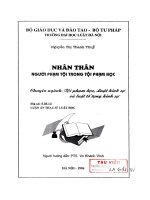 Luận văn thạc sĩ Luật học: Nhân thân người phạm tội trong tội phạm học