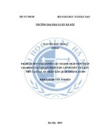 Khóa luận tốt nghiệp: Thẩm quyền giải quyết các tranh chấp hôn nhân gia đình của Toà án nhân dân cấp huyện và thực tiễn tại Toà án nhân dân quận Thanh Xuân