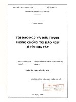 Luận văn thạc sĩ Luật học: Tội đào ngũ và đấu tranh phòng chống tội đào ngũ ở Hà Tây