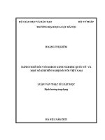 Luận văn thạc sĩ Luật học: Đánh thuế đối với robot - Kinh nghiệm quốc tế và một số khuyến nghị đối với Việt Nam