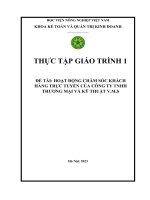 Đề cương báo cáo thực tập thương mại Điện tử