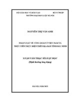 Luận văn thạc sĩ Luật học: Pháp luật về công đoàn ở Việt Nam và thực tiễn thực hiện trên địa bàn tỉnh Bắc Ninh