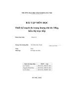 bài tập môn học thiết kế mạch đo trọng lượng dải đo 10kg hiển thị trực tiếp