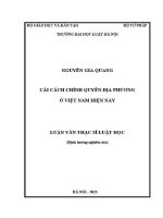 Luận văn thạc sĩ Luật học: Cải cách chính quyền địa phương ở Việt Nam hiện nay