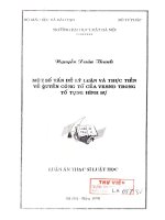 Luận án thạc sĩ luật học: Một số vấn đề lý luận và thực tiễn về quyền công tố của Viện kiểm sát nhân dân trong Tố tụng hình sự