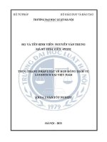 Khóa luận tốt nghiệp: Thực trạng pháp luật về hợp đồng dịch vụ Logistics tại Việt Nam