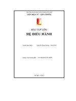 bài tập lớn hệ điều hành triển khai bộ lập lịch hàng đợi phản hồi đa cấp