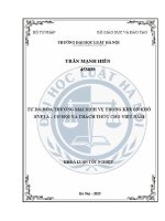 Khóa luận tốt nghiệp: Tự do hoá thương mại dịch vụ trong khuôn khổ EVFTA - Cơ hội và thách thức cho Việt Nam