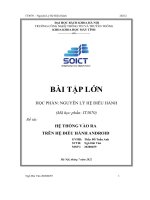 bài tập lớn nguyên lý hệ điều hành đề tài hệ thống vào ra trên hệ điều hành android