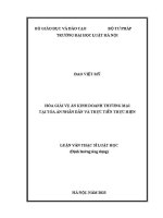Luận văn thạc sĩ Luật học: Hoà giải vụ án kinh doanh thương mại và thực tiễn thực hiện tại toà án nhân dân
