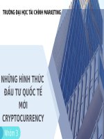 những hình thức đầu tư quốc tế mới cryptocurrency