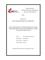 ĐỀ TÀI: TRIỂN KHAI DỰ ÁN TIẾP THỊ NỘI DUNG (CONTENT  MARKETING) ĐỂ QUẢNG BÁ THƯƠNG HIỆU PHÚC AN TRÊN  CÁC NỀN TẢNG TRỰC TUYẾN.