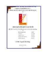 bài tập lớn kết cấu ô tô đề tài tìm hiểu về hệ thống bôi trơn và làm mát trong động cơ