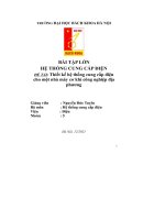 bài tập lớn hệ thống cung cấp điện thiết kế hệ thống cung cấp điện cho một nhà máy cơ khí công nghiệp địa phương