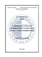 Khóa luận tốt nghiệp: A comparative analysis of commercial dispute resolution in Vietnam and other countries