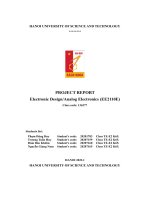project report electronic design analog electronics ee2110e