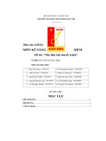 đề tài mở đầu bài thuyết trình