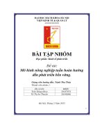 bài tập nhóm kinh tế phát triển mô hình nông nghiệp tuần hoàn hướng đến phát triển bền vững