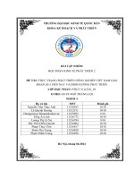 ĐỀ TÀI THỰC TRẠNG PHÁT TRIỂN NÔNG NGHIỆP VIỆT NAM GIAI ĐOẠN 2011 ĐẾN NAY VÀ ĐỊNH HƯỚNG PHÁT TRIỂN