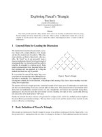 EXPLORING PASCAL’S TRIANGLE