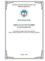 Khóa luận tốt nghiệp: Giải pháp cải thiện chất lượng dịch vụ Social Media Marketing trên Facebook của CTCP Nhanh.vn