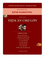 tiểu luận báo cáo dự án marketing doanh nghiệp tiệm ăn chợ lớn