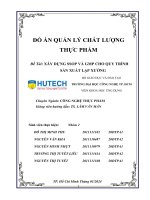 đồ án quản lý chất lượng thực phẩm đề tài xây dựng ssop và gmp cho quy trình sản xuất lạp xưởng