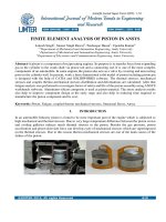 Finite element analysis of piston in ansys