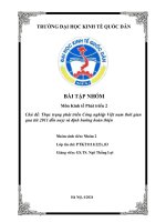 chủ đề thực trạng phát triển công nghiệp việt nam thời gian qua từ 2011 đến nay và định hướng hoàn thiện