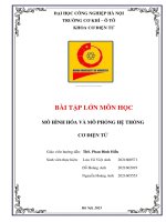 Mô hình hoá và mô phỏng hệ thống cơ điện tử