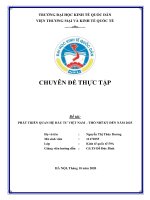 Chuyên đề thực tập: Phát triển quan hệ đầu tư Việt Nam - Thổ Nhĩ Kỳ đến năm 2025