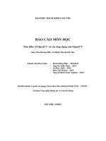 báo cáo môn học tìm hiểu về opencv và các ứng dụng của opencv