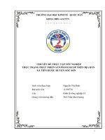 Chuyên đề thực tập tốt nghiệp: Thực trạng phát triển sản phẩm OCOP trên địa bàn xã Tiên Dược, huyện Sóc Sơn, thành phố Hà Nội