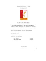 báo cáo môn học tìm hiểu và lập trình điều khiển robot harmo sử dụng plc omron và cx one