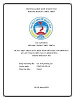 THỰC TRẠNG XUẤT KHẨU HÀNG HÓA VIỆT NAM THỜI GIAN QUA (TỪ NĂM 2011 ĐẾN NAY) VÀ ĐỊNH HƯỚNG TRONG THỜI GIAN TỚI