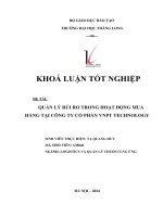 quản lý rủi ro trong hoạt động mua hàng tại công ty cổ phần vnpt technology