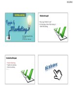 Bài giảng môn nguyên lý marketing