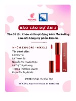 tiểu luận đề tài khảo sát hoạt động kênh marketing của cửa hàng mỹ phầm kissme