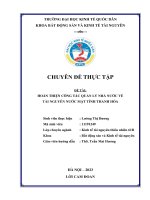 Chuyên đề thực tập: Hoàn thiện công tác quản lý Nhà nước về tài nguyên nước mặt tỉnh Thanh Hóa đến năm 2025, định hướng đến năm 2030