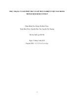 THỰC TRẠNG VÀ GIẢI PHÁP CHO VẤN ĐỀ THẤT NGHIỆP Ở VIỆT NAM TRONG THỜI KÌ DỊCH BỆNH COVID-19